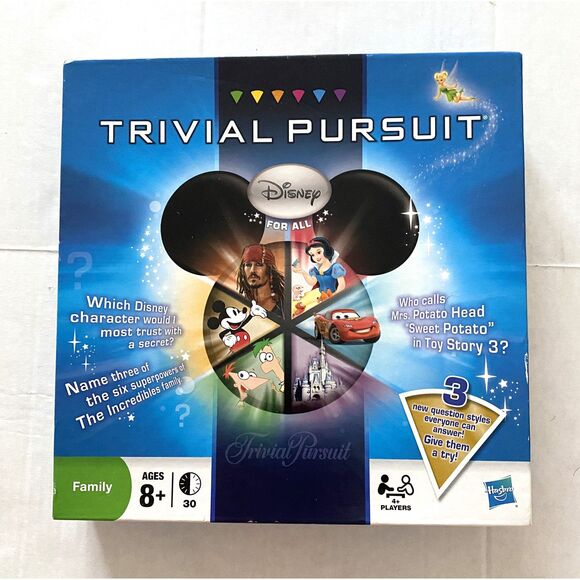 Trivial Pursuit Disney for All Edition Board Game (one damaged card) - Picture 1 of 8